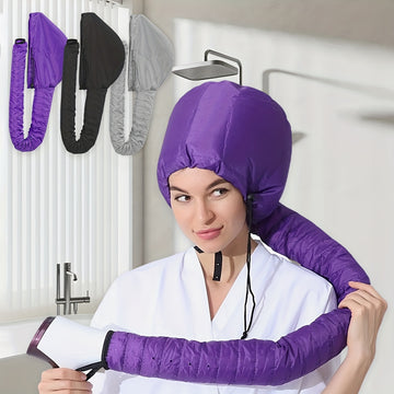 Portable Hair Dryer Attachment In Multiple Colors, Suitable For Hair Styling, Dyeing, Hair Care, Etc. - Black, Purple, Silvery