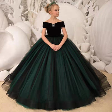 Robe de soirée à traîne pour filles