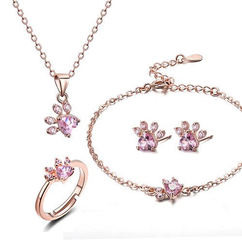 bague de pattes de chat ou d'ours pour femmes