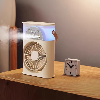 Portable 3 en 1 ventilateur climatiseur ménage petit refroidisseur d'air LED veilleuses.