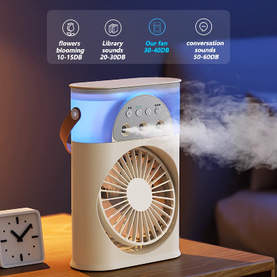 Portable 3 en 1 ventilateur climatiseur ménage petit refroidisseur d'air LED veilleuses.