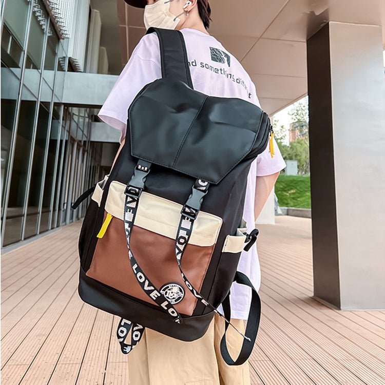 Nouvelle couleur assortie sac à dos en mode en plein air, sacs de voyage hommes/femmes de personnalité collège, lycée, étudiant, cartables - MARIZARD