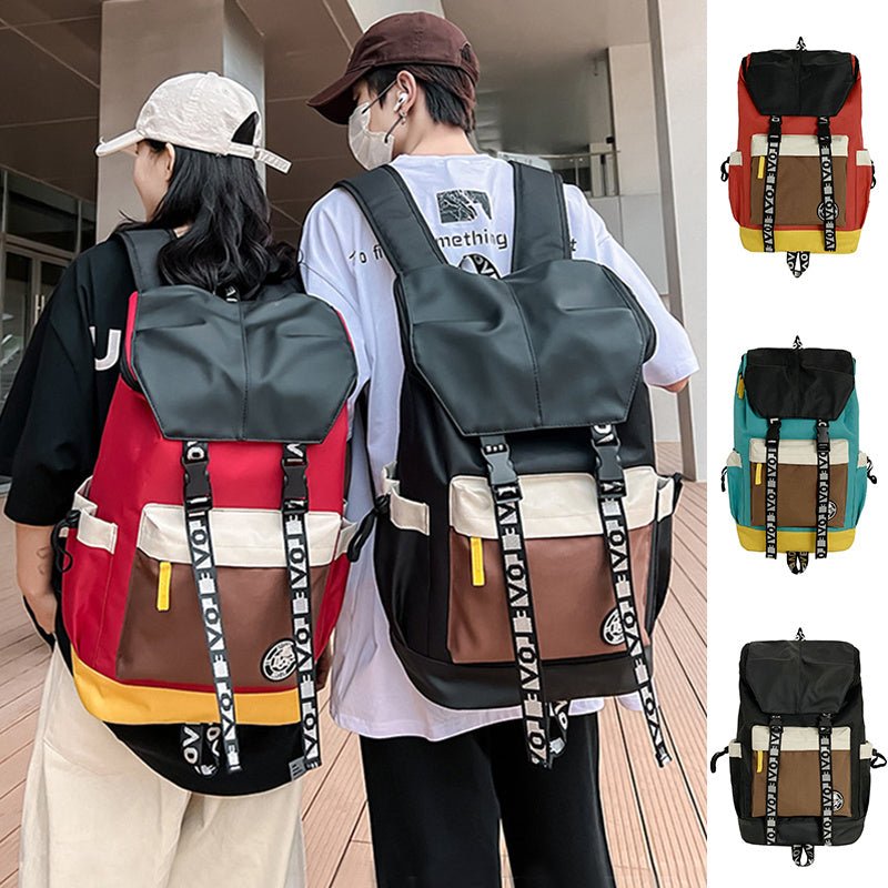 Nouvelle couleur assortie sac à dos en mode en plein air, sacs de voyage hommes/femmes de personnalité collège, lycée, étudiant, cartables - MARIZARD