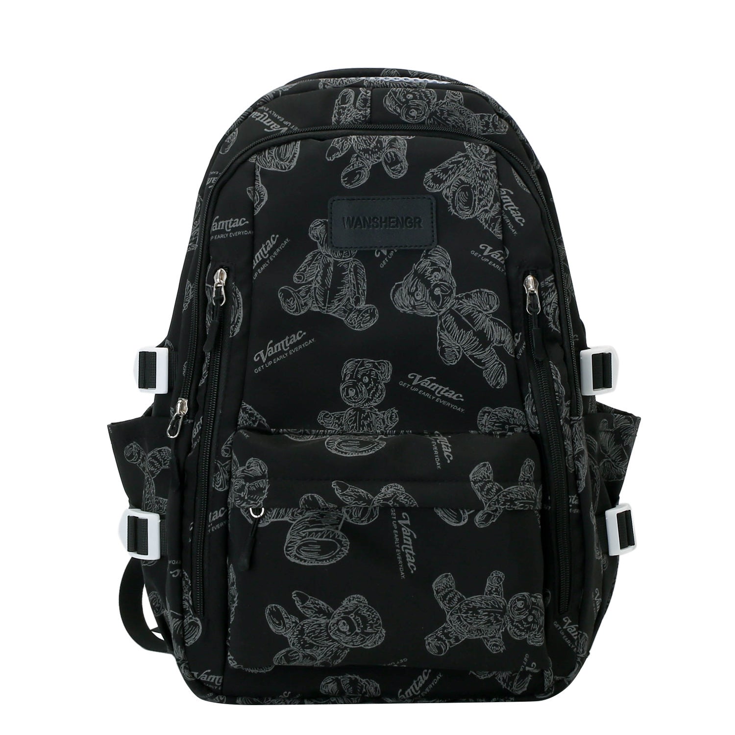 Sac à dos imprimé ours mignon, sac de voyage polyvalent de grande capacité | sac d'école pour filles - MARIZARD